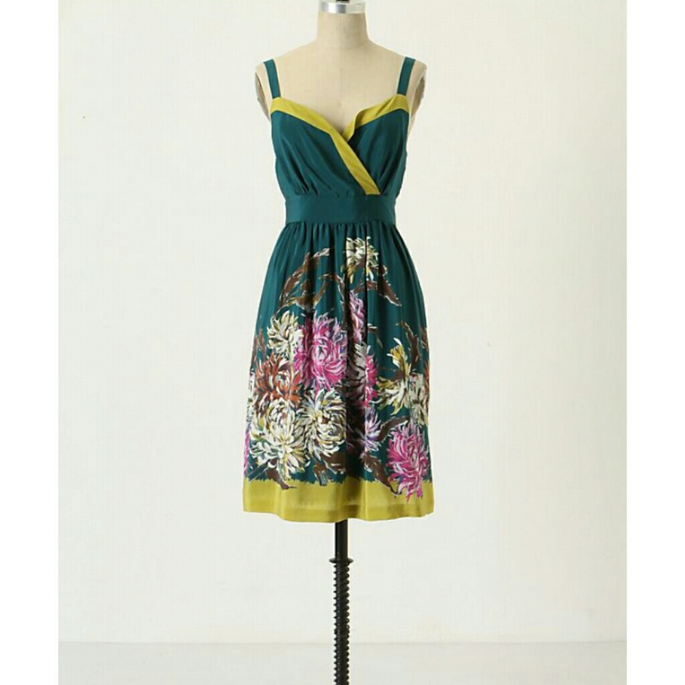 Anthropologie Maeve Impressionist Dream Dress EUC